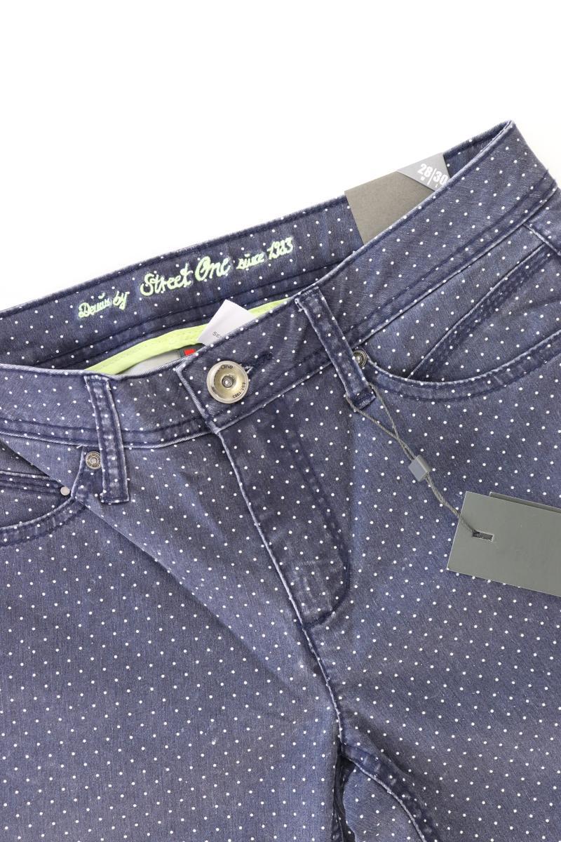 Street One Straight Jeans Gr. W28/L30 gepunktet neu mit Etikett blau