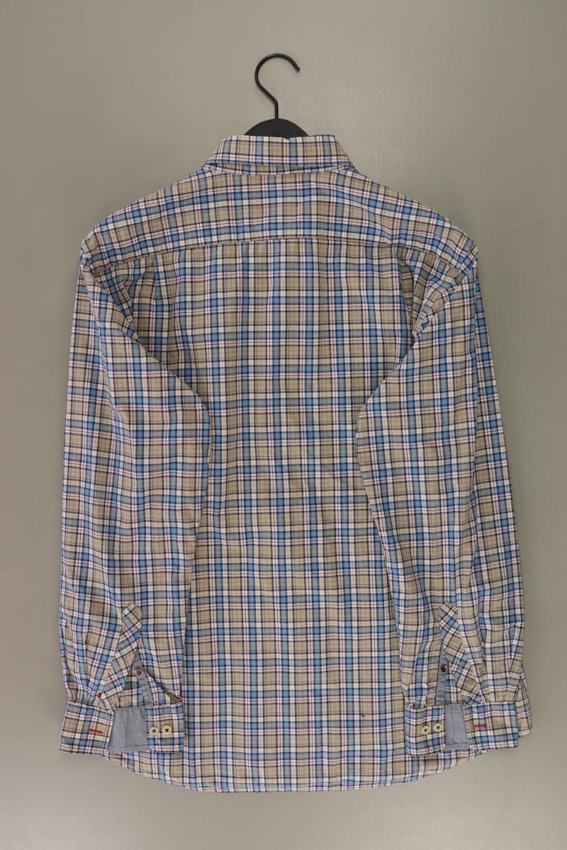 Brax Karohemd für Herren Gr. XL kariert Langarm creme aus Baumwolle