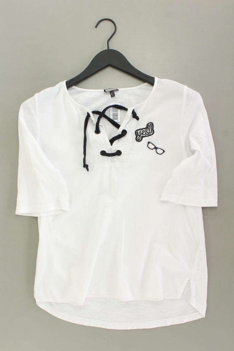 Kenny S. Regular Bluse Gr. 36 3/4 Ärmel weiß aus Baumwolle