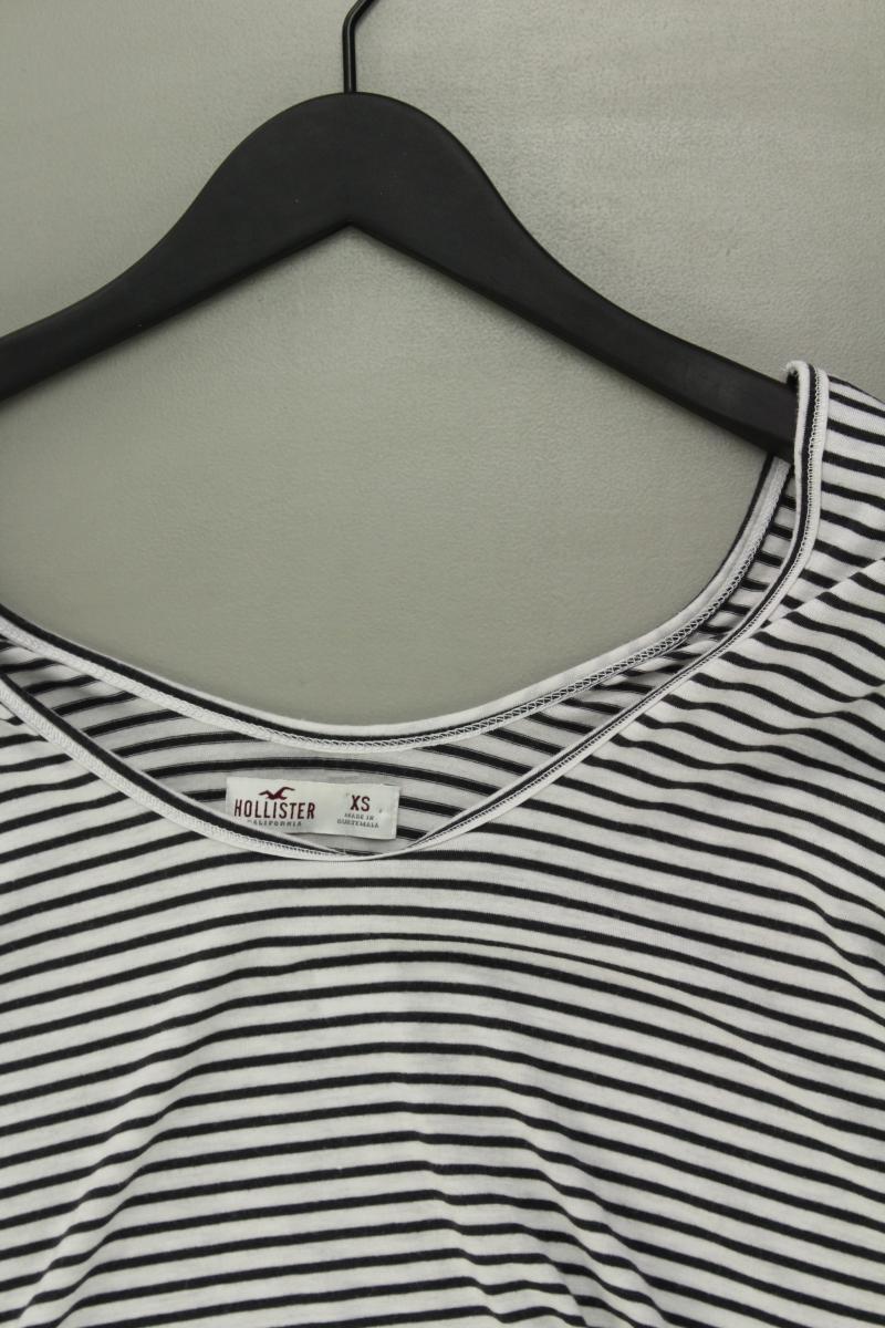Hollister Cropped Shirt Gr. XS gestreift Langarm weiß