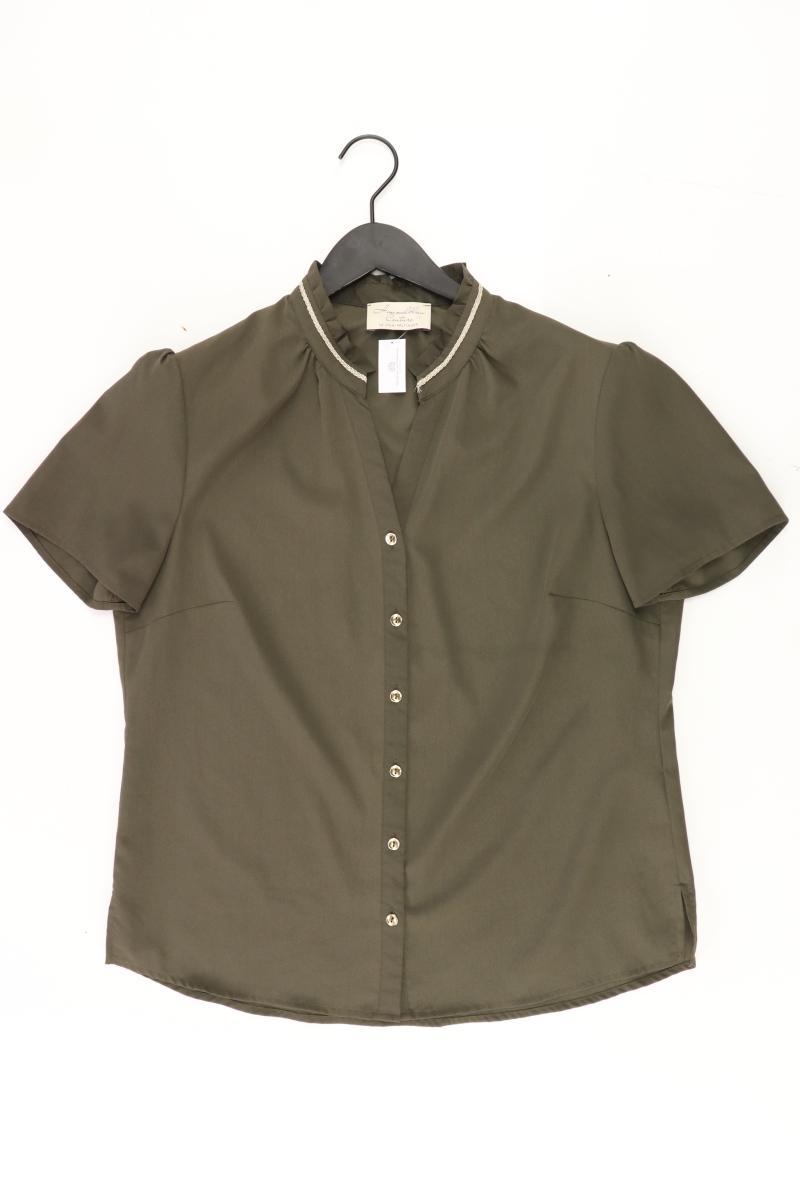 Himmelblau Kurzarmbluse Gr. 42 olivgrün aus Polyester