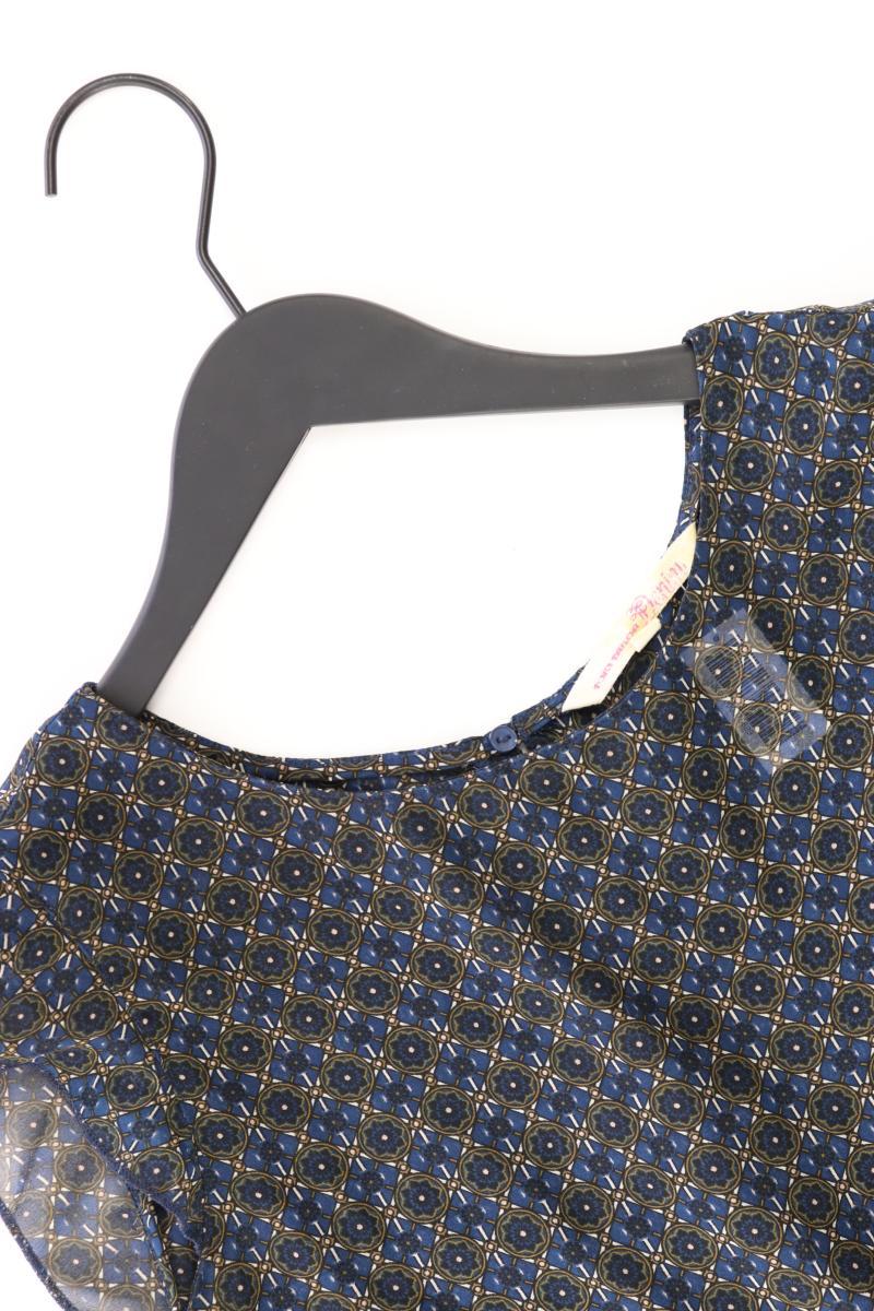 Tom Tailor Rüschenbluse Gr. L Ärmellos blau aus Polyester