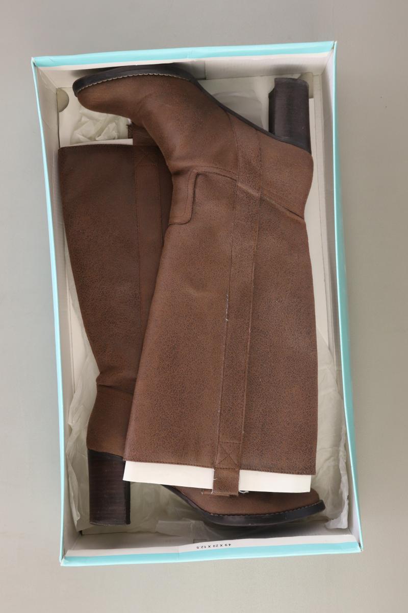 Blink High-Heel Stiefel Gr. 38 braun aus Kunstleder