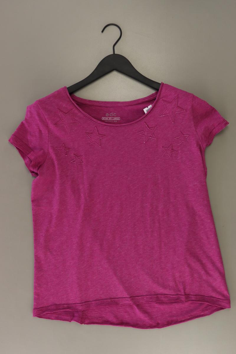 edc by Esprit T-Shirt Gr. XXL Kurzarm lila aus Polyester