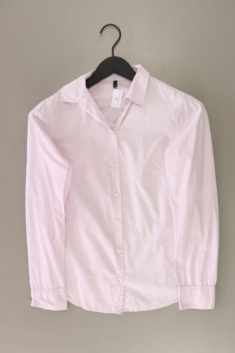 Benetton Langarmbluse Gr. S gestreift rosa aus Viskose