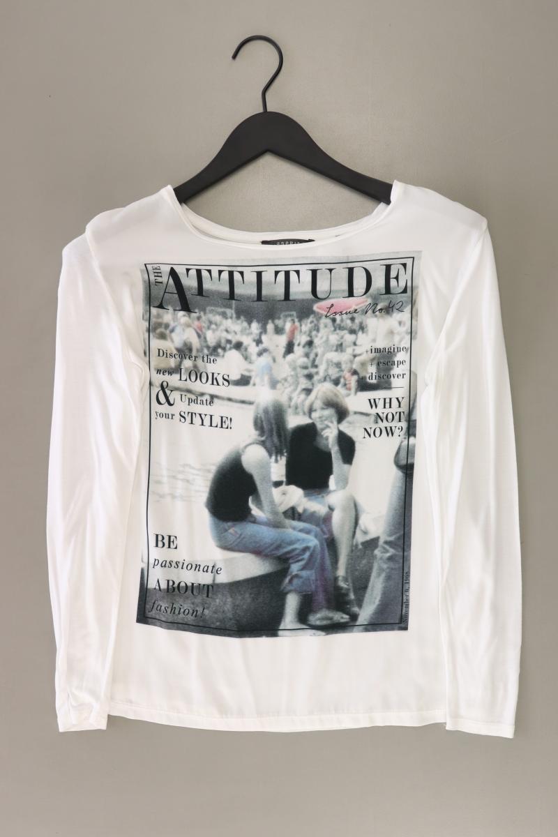 Esprit Printshirt Gr. M Langarm weiß aus Polyester