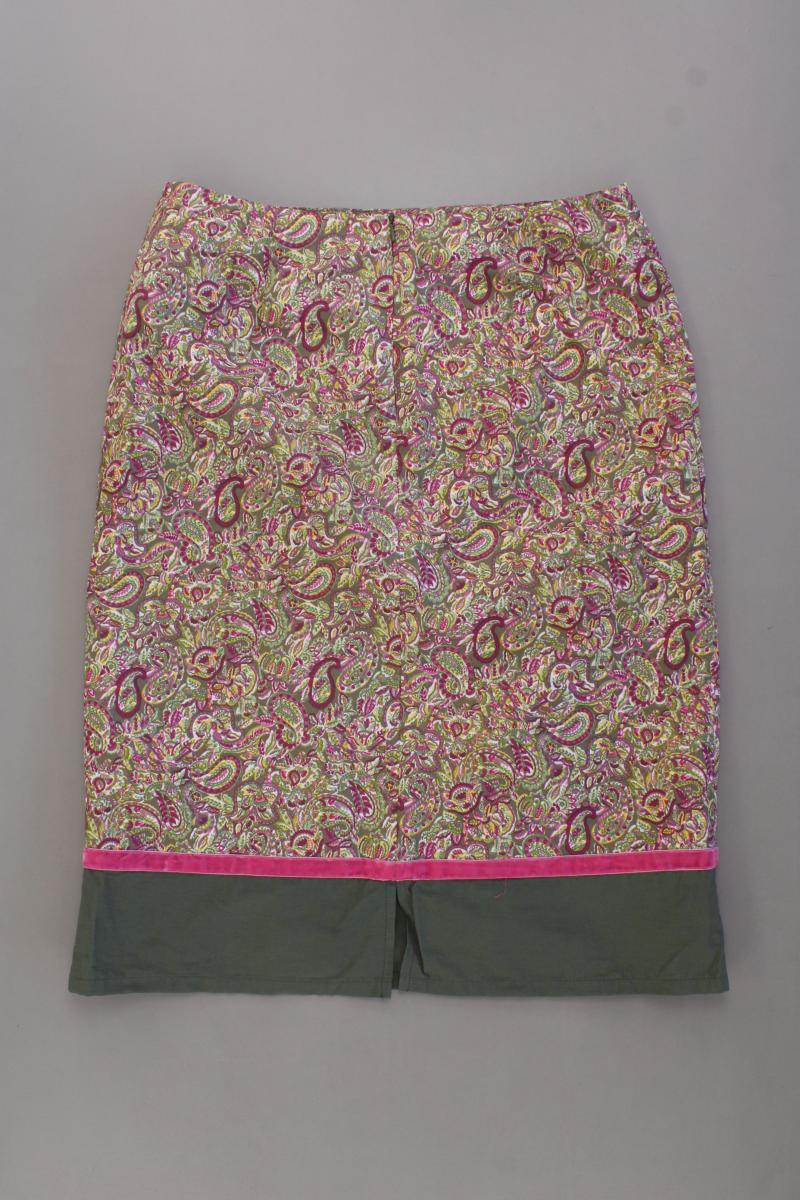 Midirock Gr. 40 mit Paisleymuster Vintage mehrfarbig aus Polyester