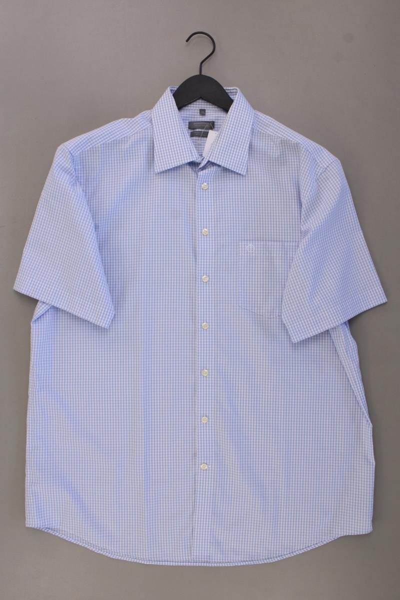 Schiesser Kurzarmhemd für Herren Gr. Hemdgröße 44 blau aus Baumwolle