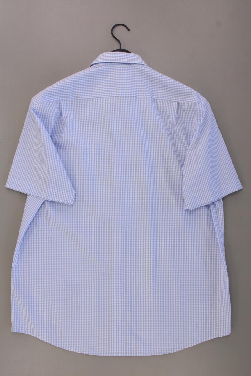 Schiesser Kurzarmhemd für Herren Gr. Hemdgröße 44 blau aus Baumwolle