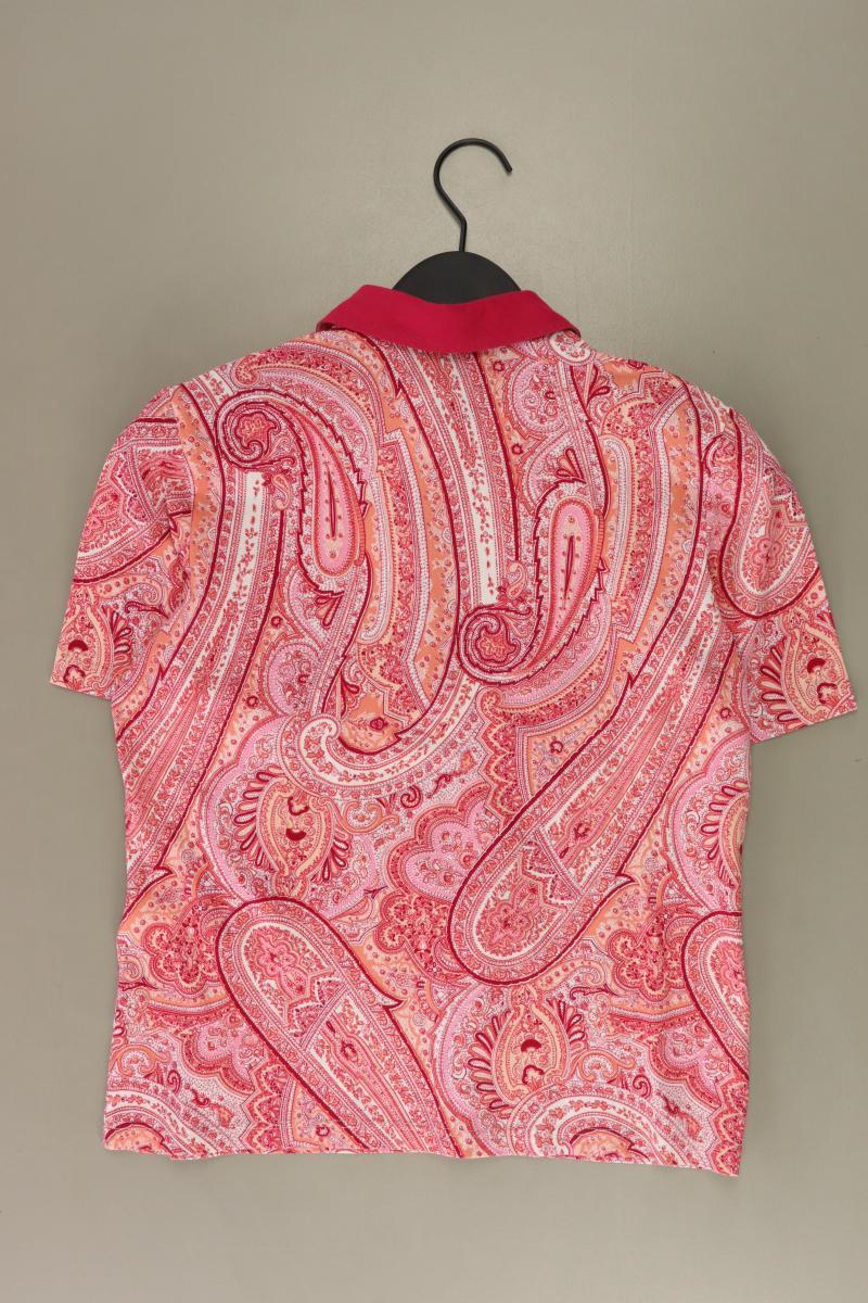 Peter Hahn Poloshirt Gr. 38 mit Paisleymuster Kurzarm pink aus Baumwolle