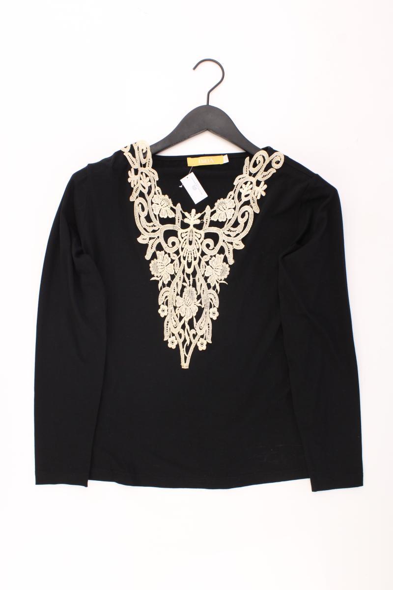 Biba Longsleeve-Shirt Gr. 38 Langarm schwarz aus Viskose