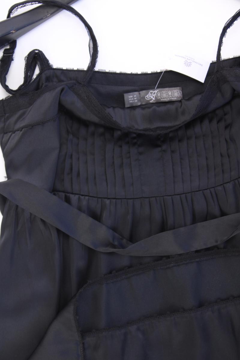 Zara Trägerkleid Gr. M mit Gürtel schwarz aus Polyester