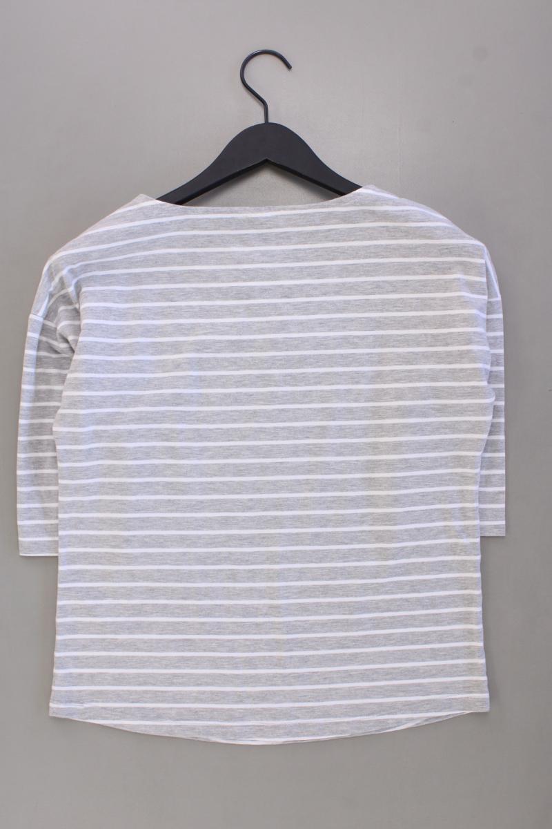 Saint Tropez Ringelshirt Gr. S gestreift Kurzarm grau aus Baumwolle