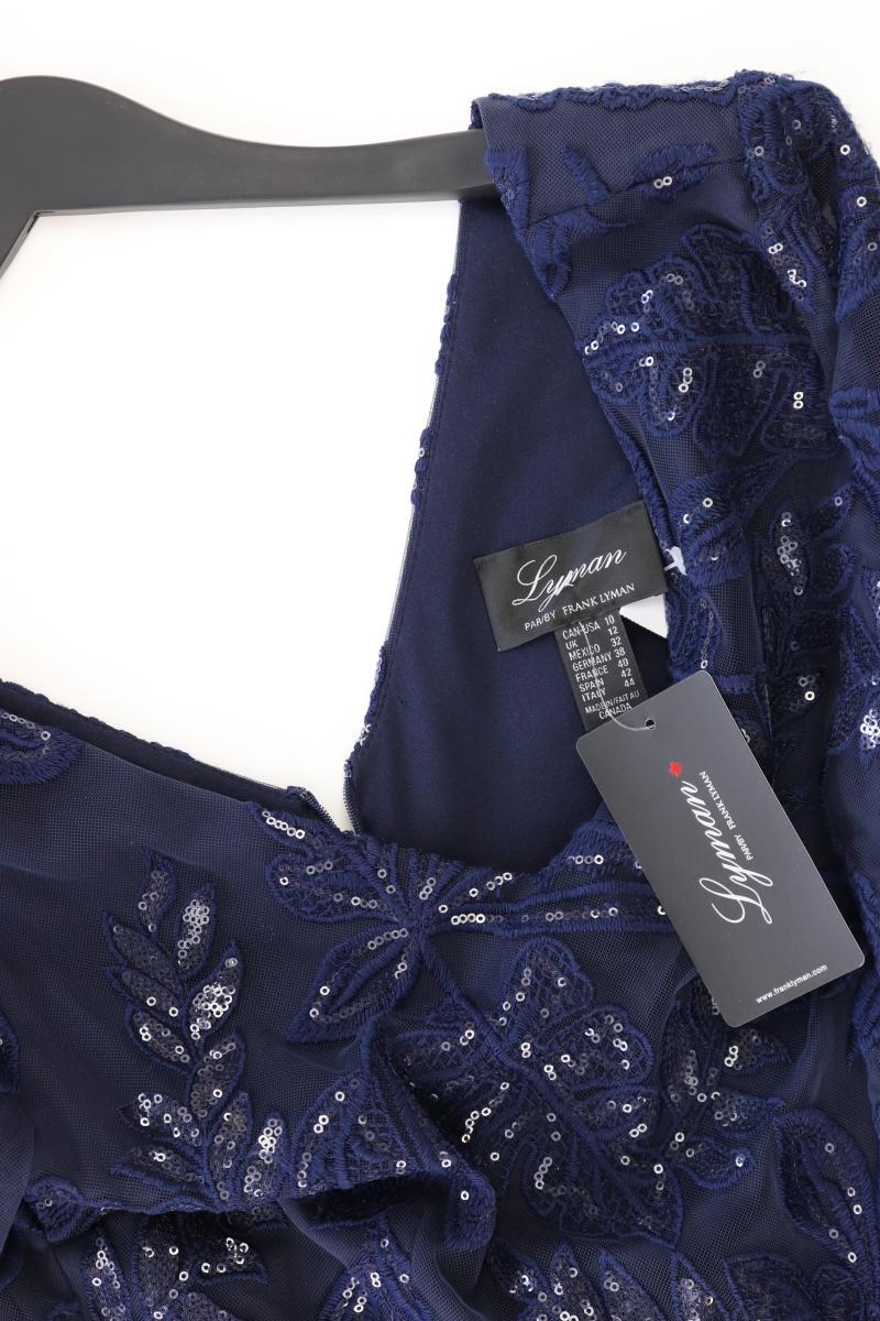 Frank Lyman Abendkleid Gr. 38 neu mit Etikett 3/4 Ärmel mit Pailletten blau