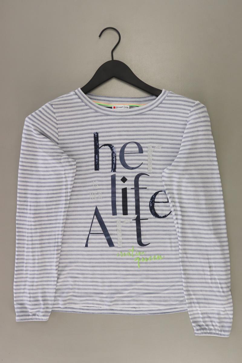 Street One Feinstrickpullover Gr. M gestreift blau