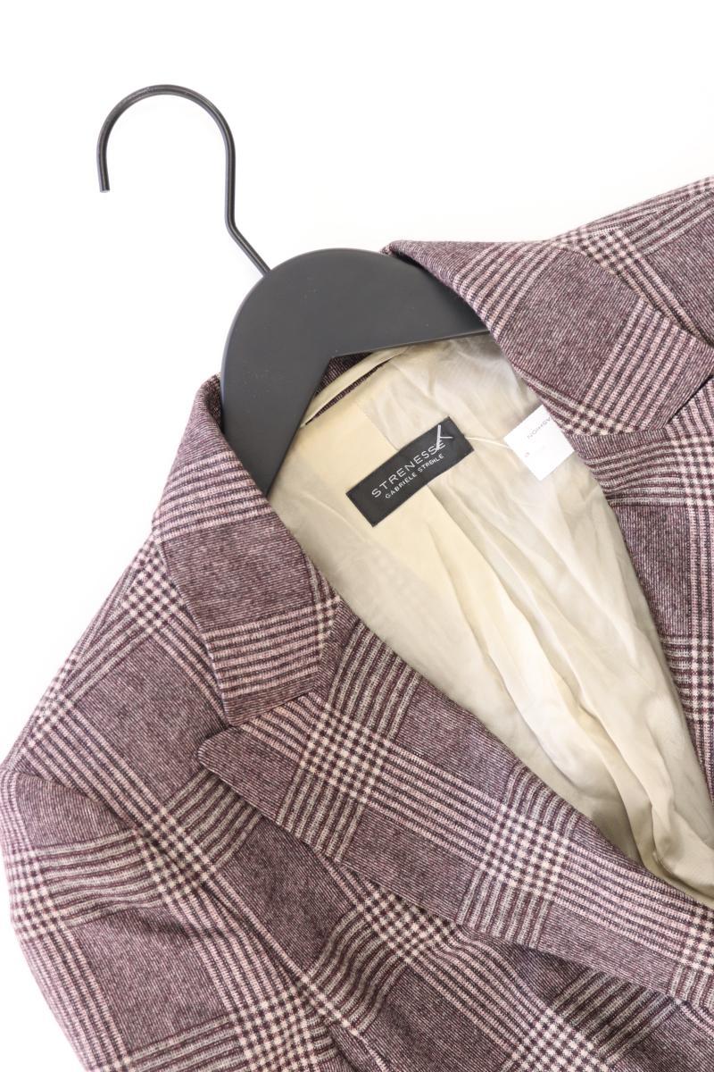 Strenesse Wollblazer Gr. 36 kariert lila aus Schurwolle