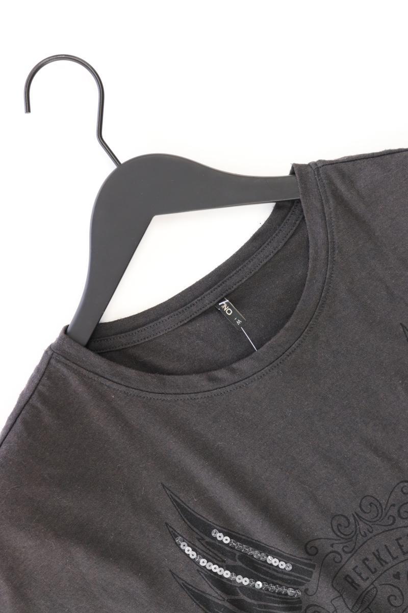Only T-Shirt Gr. L Kurzarm mit Pailletten grau