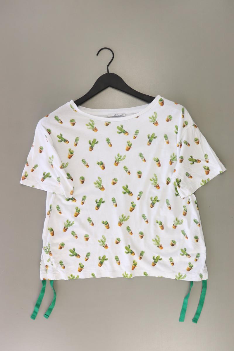 edc by Esprit Printshirt Gr. M Kurzarm weiß aus Baumwolle
