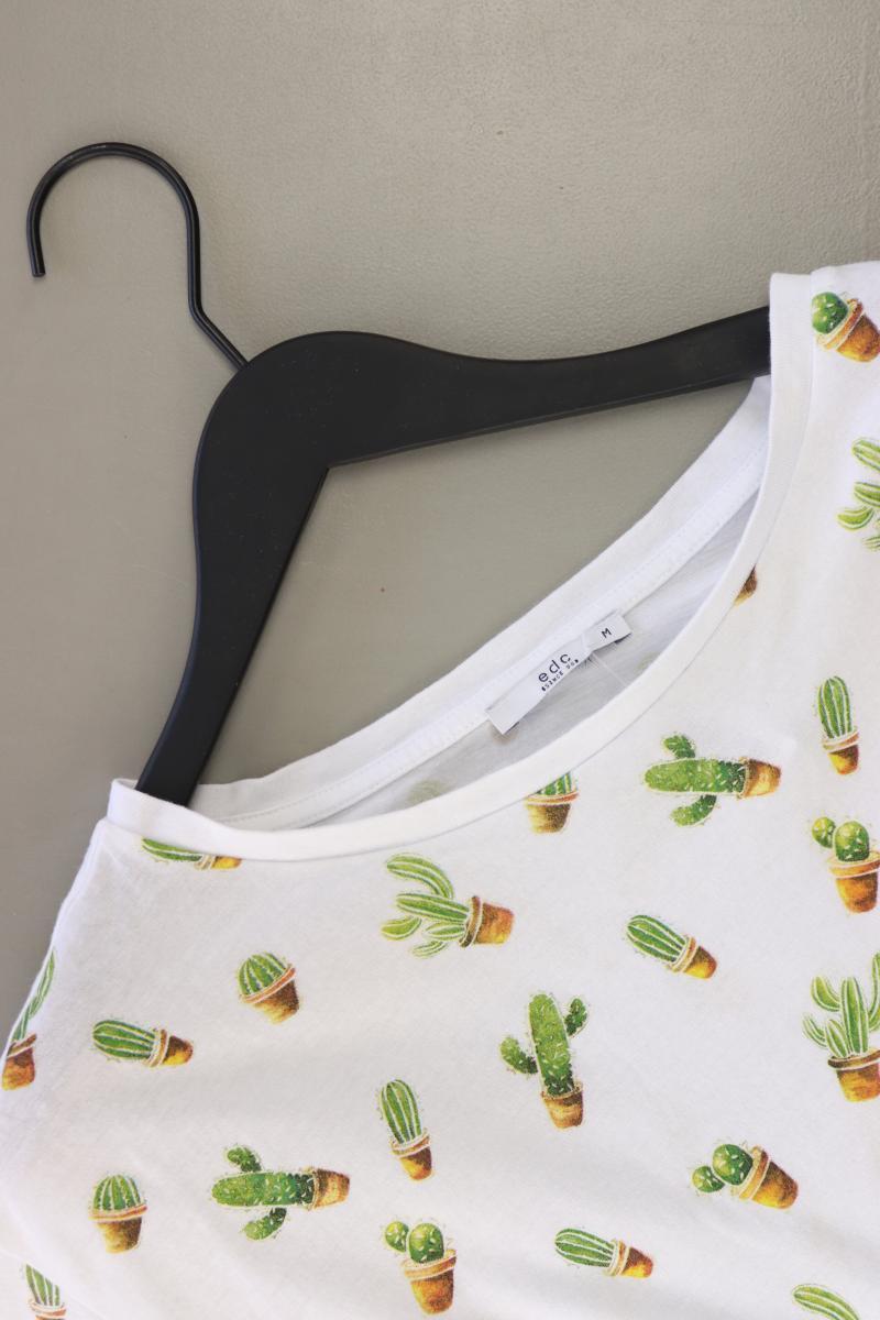 edc by Esprit Printshirt Gr. M Kurzarm weiß aus Baumwolle