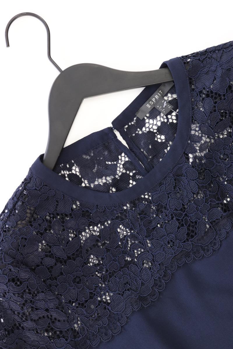Esprit Langarmbluse Gr. 42 blau aus Polyester