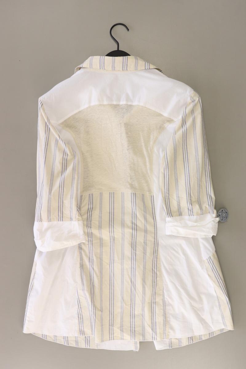 Bottega Regular Bluse Gr. XL gestreift 3/4 Ärmel creme aus Baumwolle