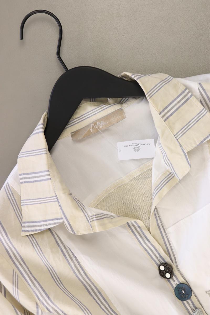 Bottega Regular Bluse Gr. XL gestreift 3/4 Ärmel creme aus Baumwolle