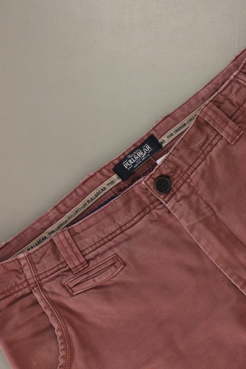 Pull&Bear Chinohose für Herren Gr. 44 rot aus Baumwolle