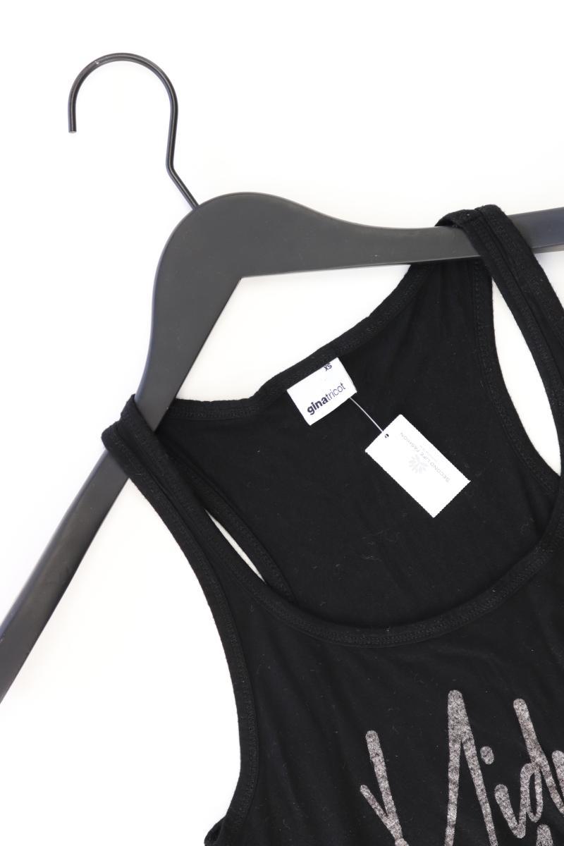 Gina Tricot Top Gr. XS schwarz aus Viskose