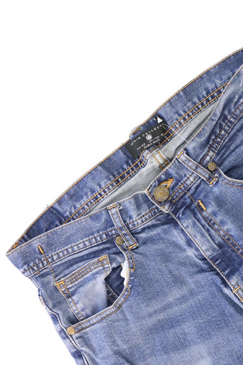 Zara Skinny Jeans für Herren Gr. 40 blau aus Baumwolle