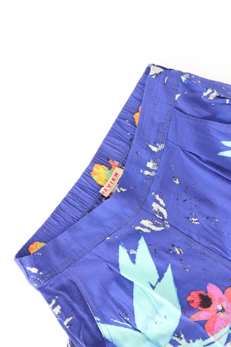 Review Stoffhose Gr. M mit Blumenmuster blau aus Viskose