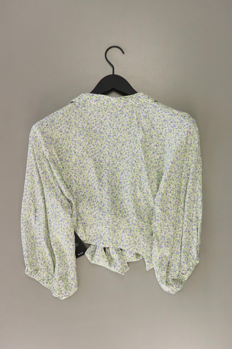 NA-KD Slim Bluse Gr. 50 mit Blumenmuster neu mit Etikett 3/4 Ärmel grün