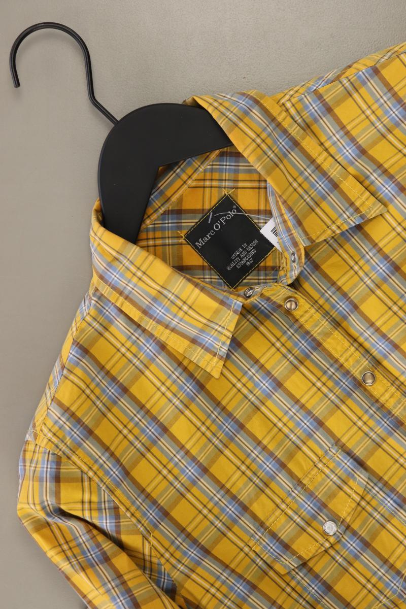 Marc O'Polo Karobluse Gr. 38 kariert Langarm gelb aus Baumwolle