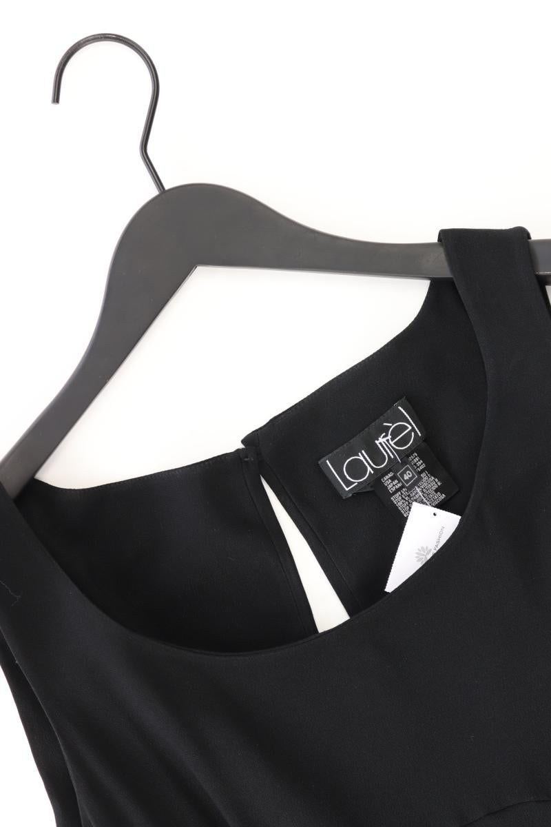 Laurèl Maxikleid Gr. 40 Ärmellos Vintage schwarz aus Rayon