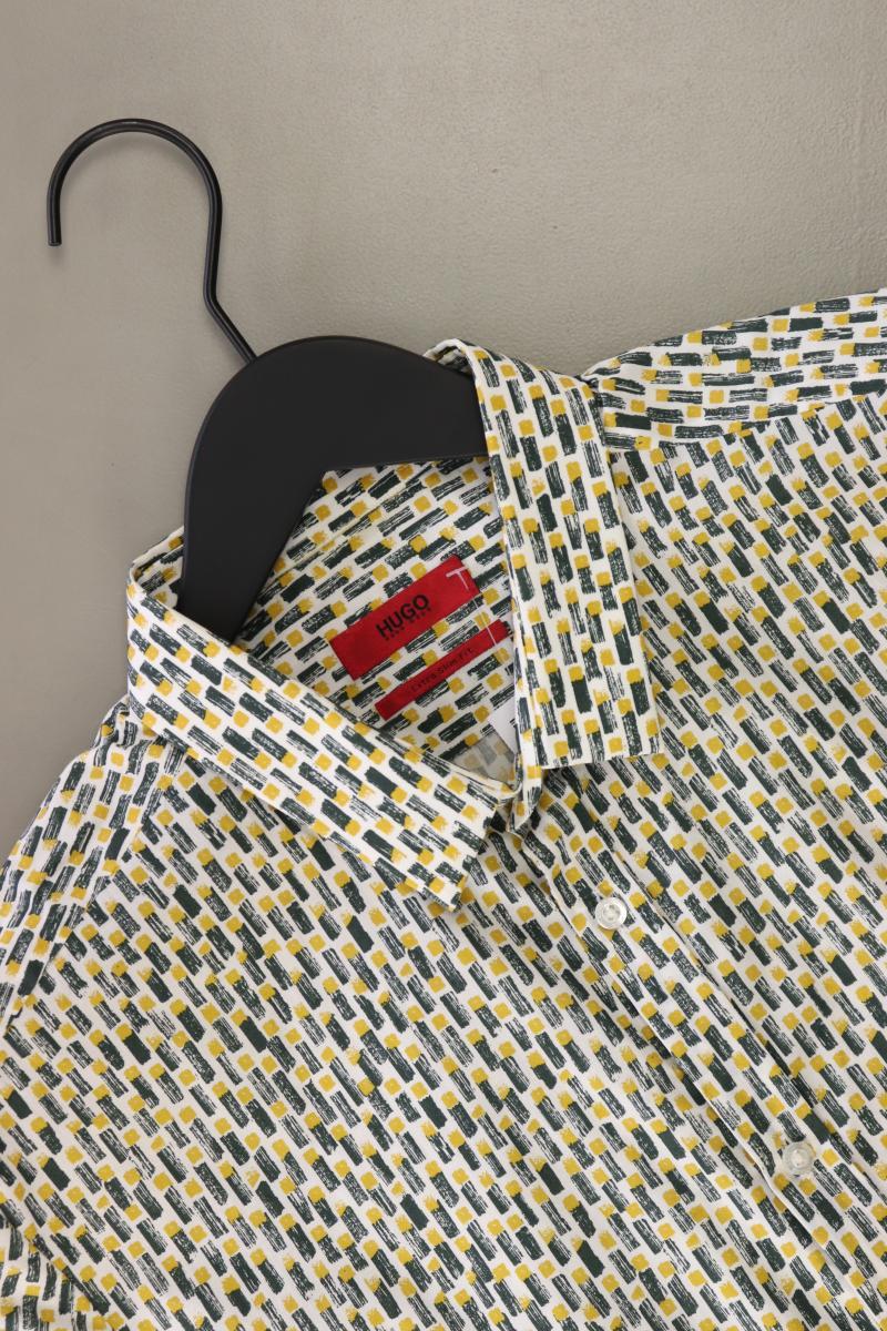 Hugo Boss Kurzarmhemd für Herren Gr. S gelb aus Baumwolle