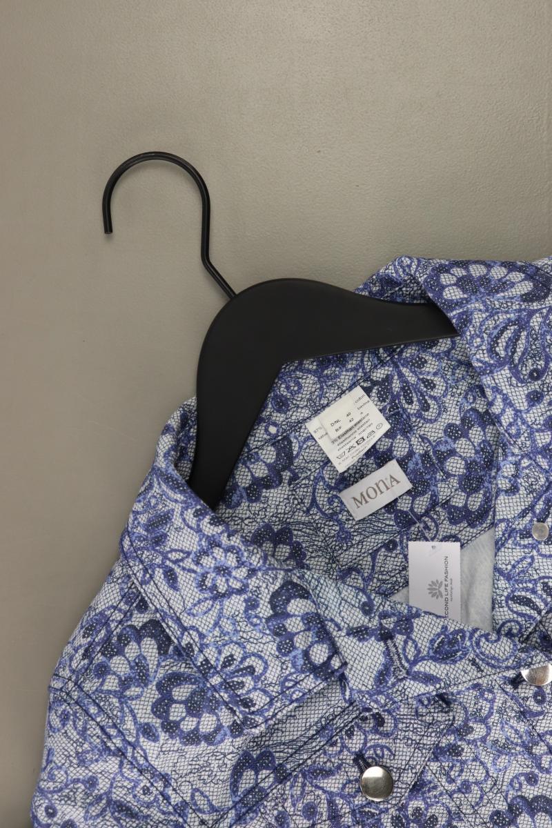 Mona Übergangsjacke Gr. 40 blau aus Baumwolle