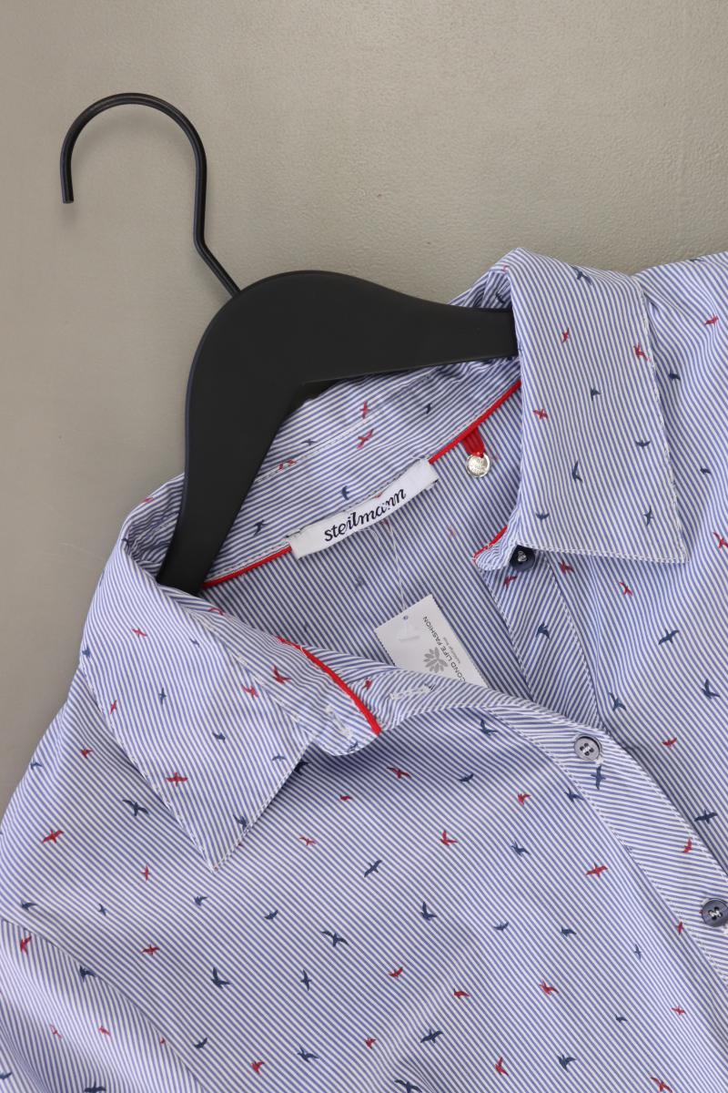Steilmann Regular Bluse Gr. L gestreift 3/4 Ärmel blau