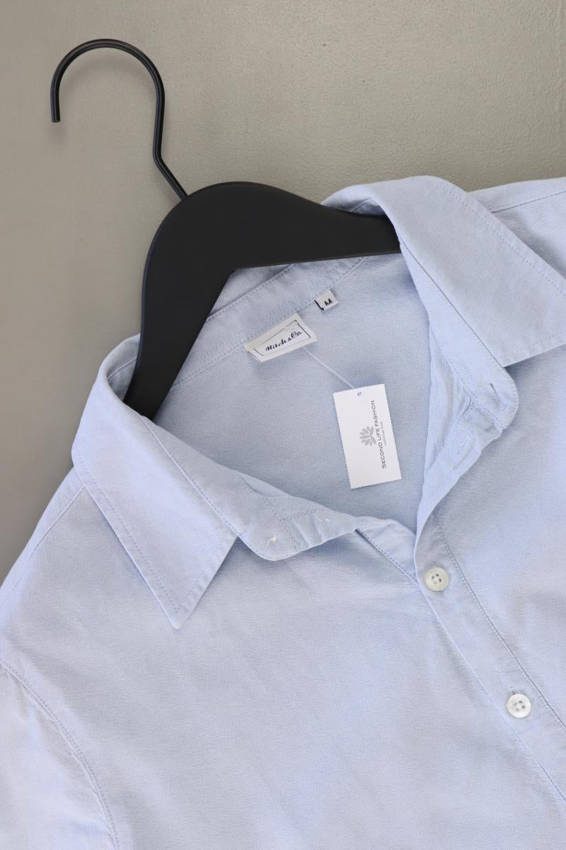 Regular Bluse Gr. M 3/4 Ärmel blau aus Baumwolle