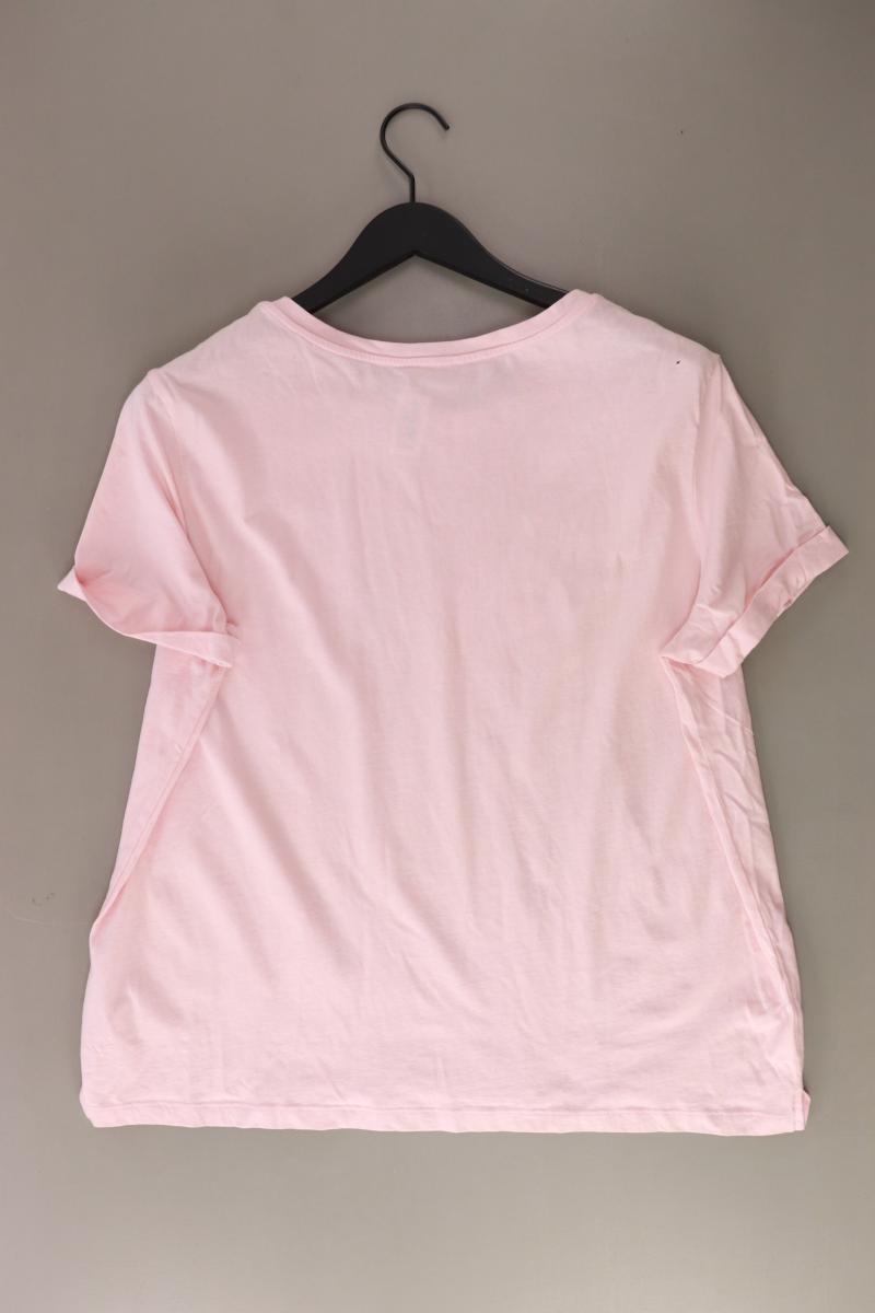 Esprit Printshirt Gr. XXL mit Blumenmuster Kurzarm rosa aus Baumwolle
