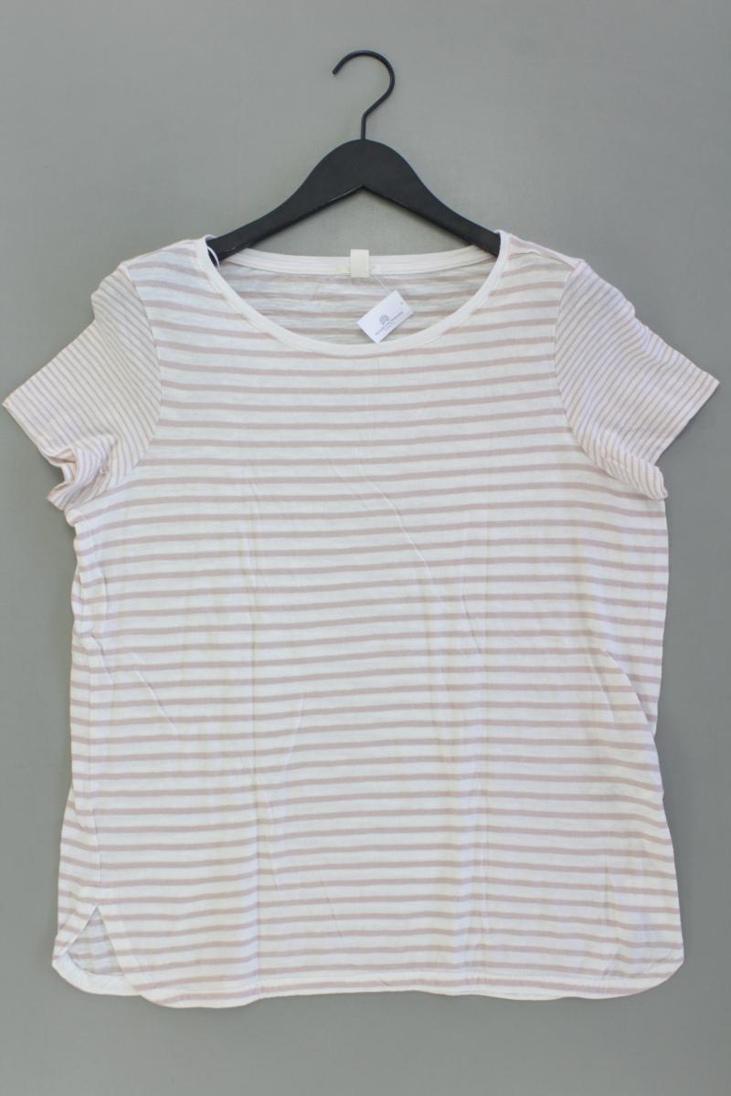 Esprit Ringelshirt Gr. XXL gestreift Kurzarm rosa aus Viskose