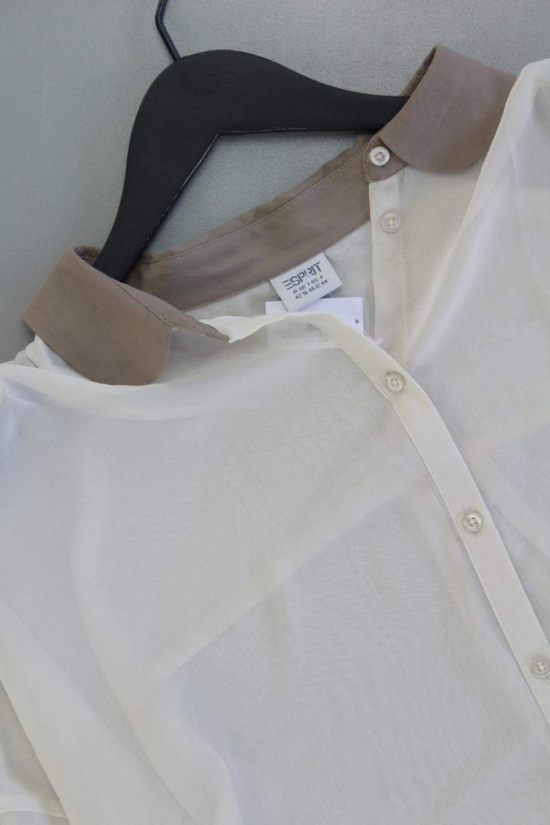 Esprit Chiffonbluse Gr. 42 Langarm creme aus Polyester