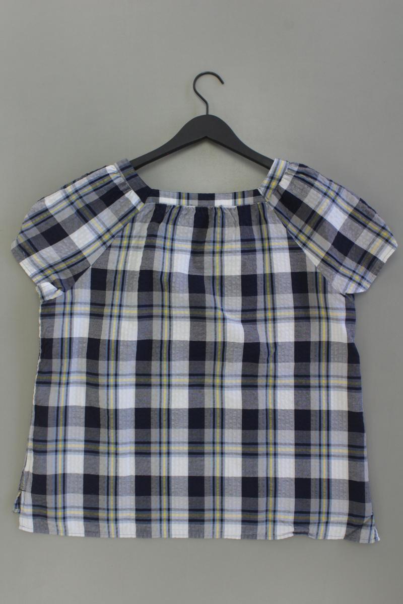 Esprit Karobluse Gr. 44 kariert Kurzarm blau