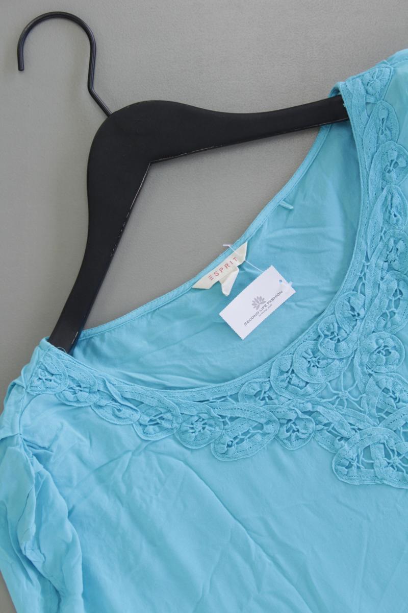 Esprit Kurzarmbluse Gr. XXL türkis aus Viskose