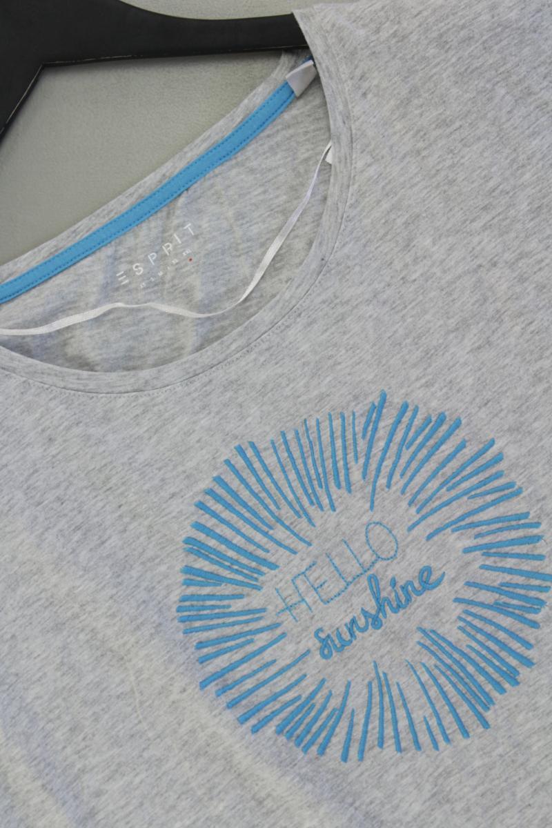 Esprit Printshirt Gr. XXL Kurzarm grau aus Baumwolle