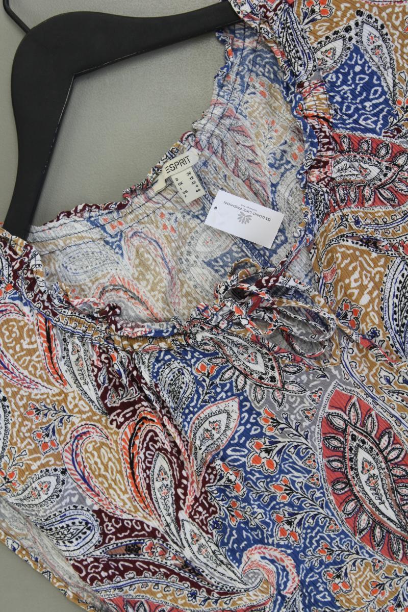 Esprit Kurzarmbluse Gr. 38 mit Batikmuster mehrfarbig aus Viskose