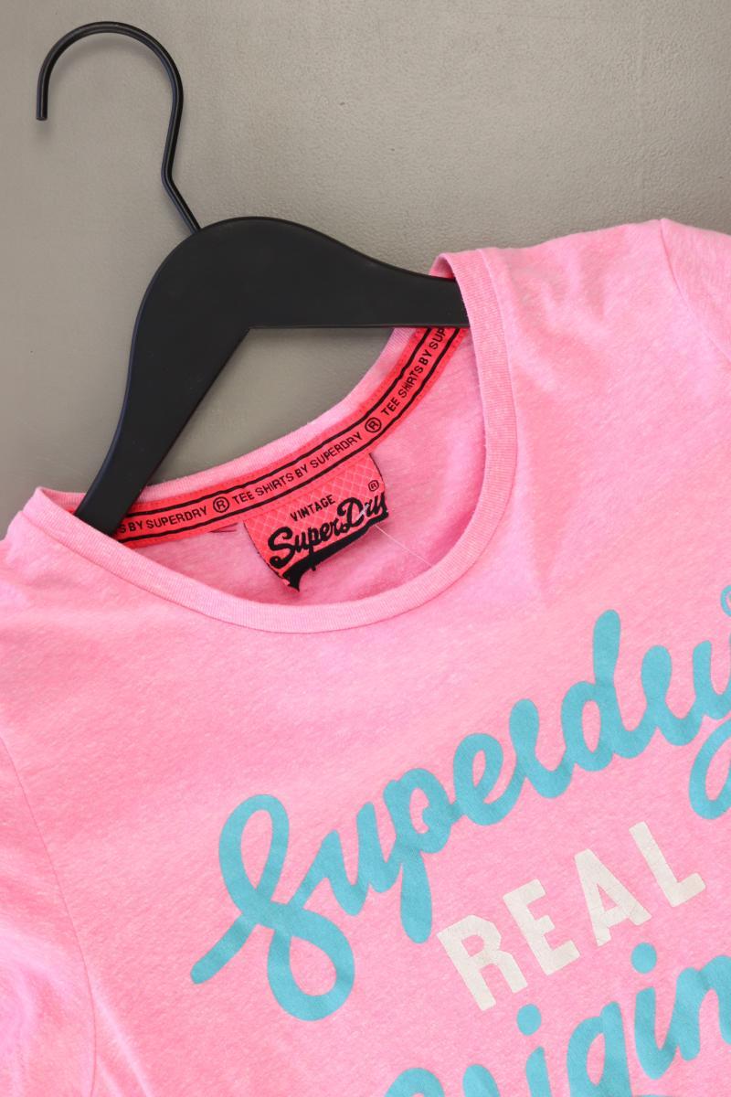 Superdry T-Shirt Gr. XS Kurzarm rosa aus Polyester