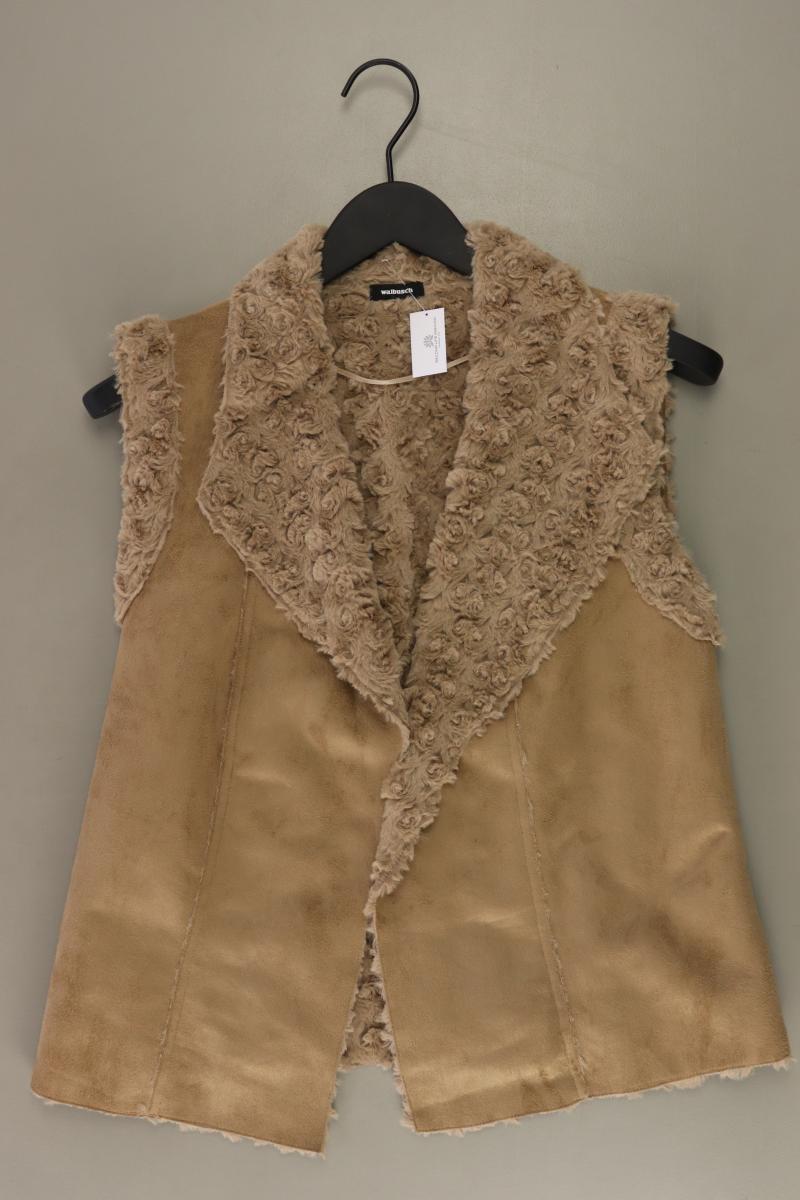 Walbusch Kunstfellweste Gr. 38 braun aus Polyester