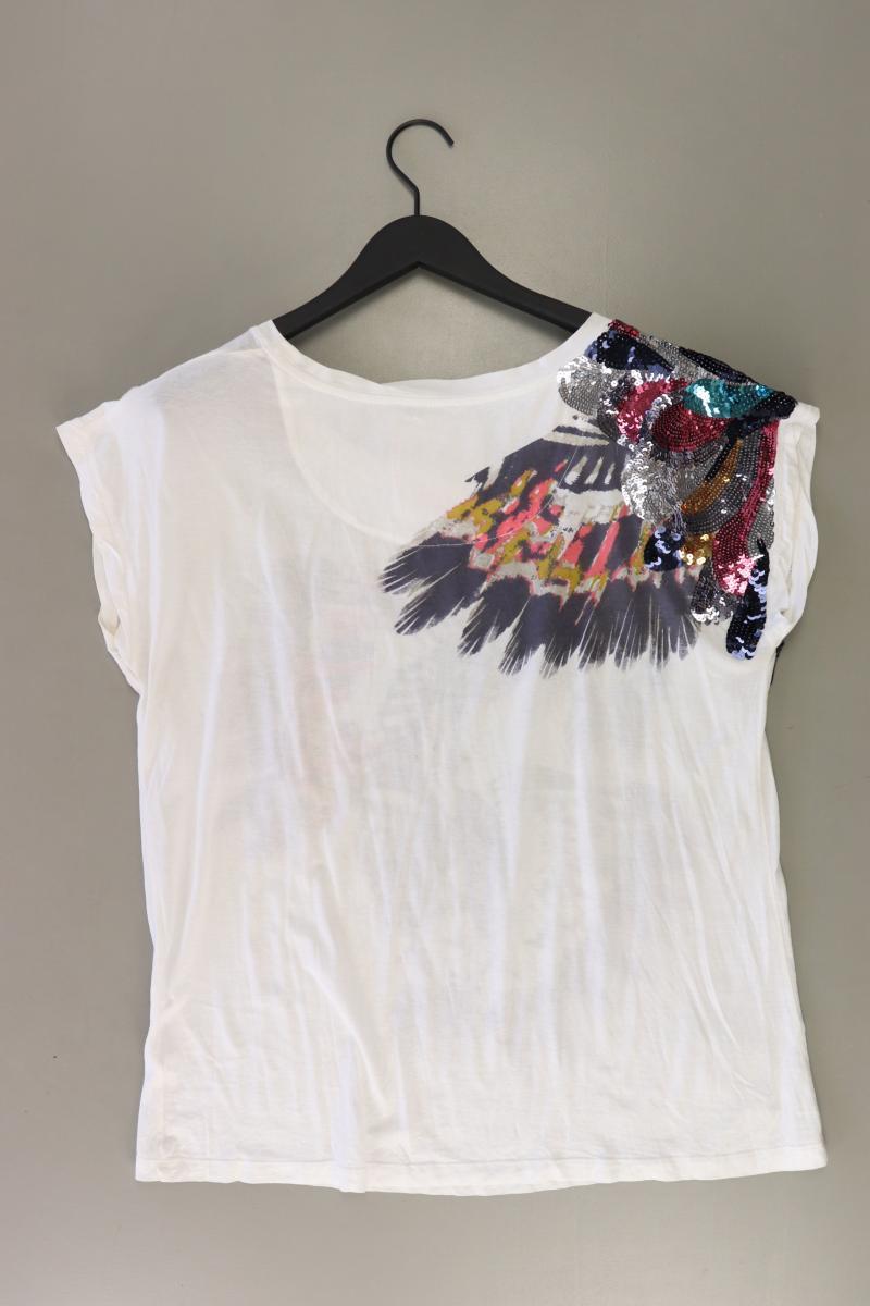 Inwear Printshirt Gr. M Kurzarm mit Pailletten weiß