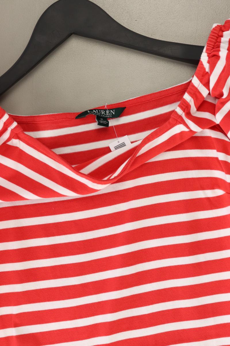 LAUREN Ralph Lauren Stretchkleid Gr. M gestreift Kurzarm rot aus Baumwolle