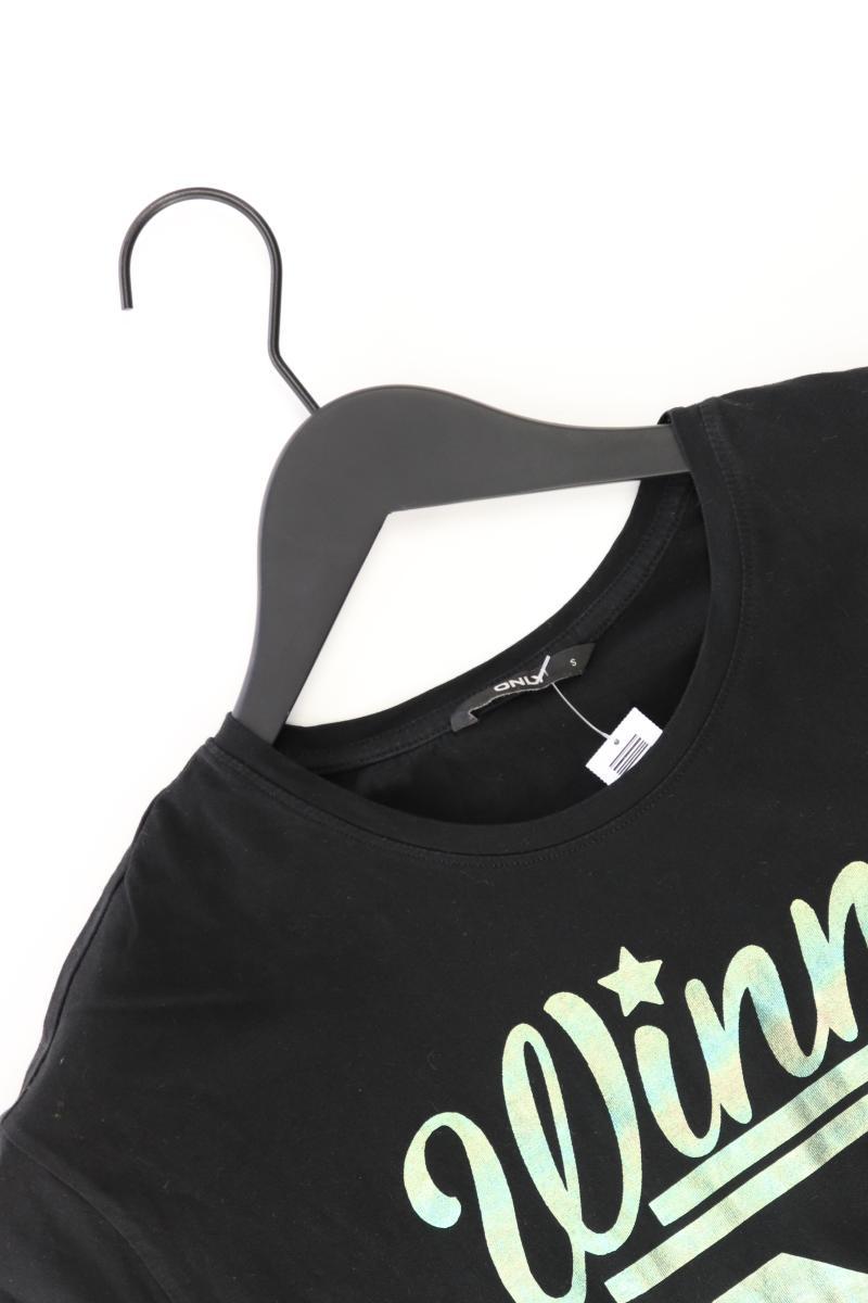 Only Printshirt Gr. S Kurzarm schwarz aus Baumwolle