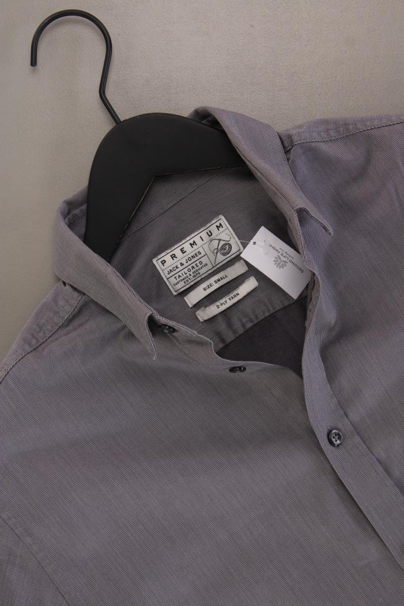 Jack & Jones Langarmhemd für Herren Gr. S grau aus Baumwolle